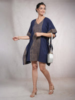 CrossKulture - RegalRadiance - Women's Cotton Kaftan Dress front model view as dress