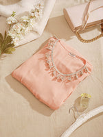 PeachyGrace - Women's Viscose Crepe Kaftan Dress (L-36")