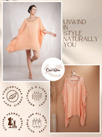 PeachyGrace - Women's Viscose Crepe Kaftan Dress (L-36")