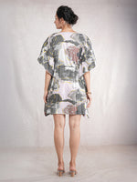 BlushMarble - Women's Cotton Linen Feel Kaftan Dress (L-36")