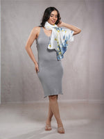 CrossKulture - CottonKiss Long Satin Scarf model front view