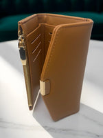 CrossKulture - TanClutch lightweight Clutch bag open view