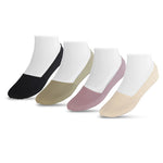 NoShowOffs Liner Socks, Pack of 4 Pairs, Neutral Colours