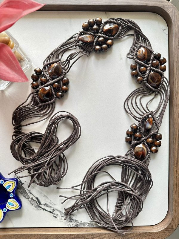 BohoThreads Cocoa Women Beads Belt