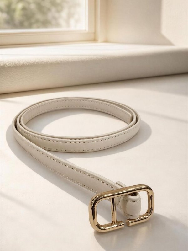 RefinedLine White Women Leather Belt