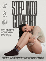 CrossKulture - SoleSnugglers Brown & Beige Crew Socks Combo Pack of 3 infographic image
