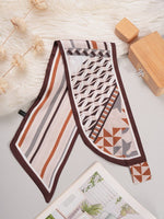CrossKulture - GraphicalPrism Satin Neck Scarf Brown full view