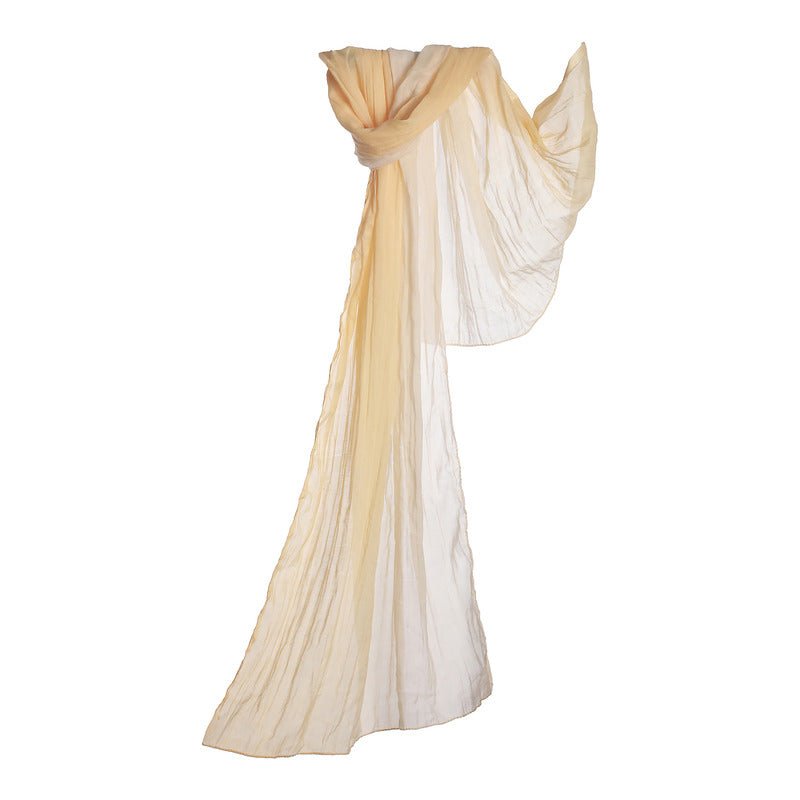 CrossKulture - OmbreYellow Yellow Gradient Wrinkle Cotton Scarf