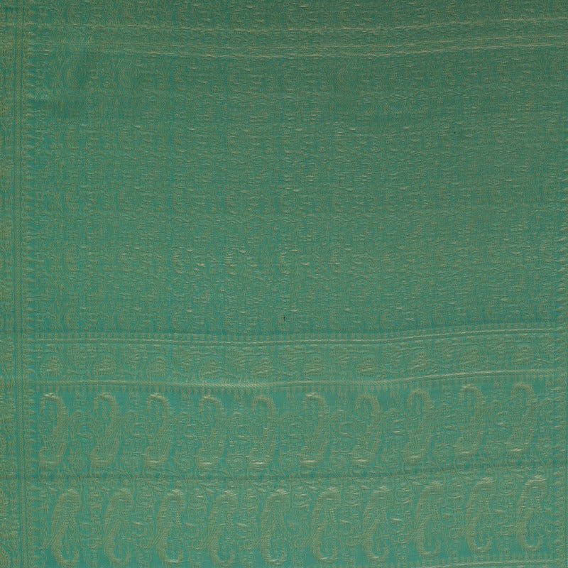CrossKulture - SpringGreen Banarsee PolySilk Scarf Green fabric view