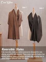 CrossKulture - RusticGlow Modal Reversible Stole Brown infographic image