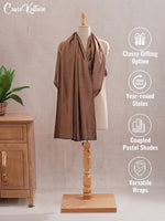 CrossKulture - RusticGlow Modal Reversible Stole Brown infographic image