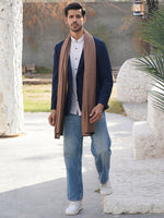 CrossKulture - RusticGlow Modal Reversible Stole Brown model image