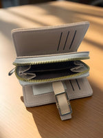 CrossKulture - GlowCrush lightweight small wallet inner view with zip compartment and storage pockets