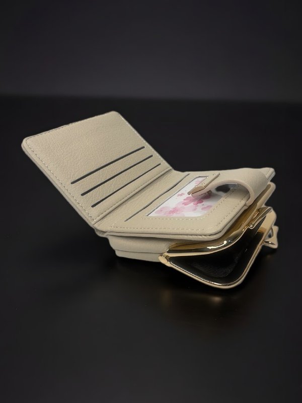 CrossKulture - TinyCrush lightweight small wallet inner view showing zip compartments