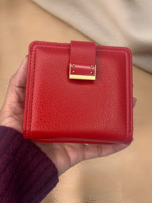 CrossKulture - PetiteCrush lightweight small wallet front view in hand