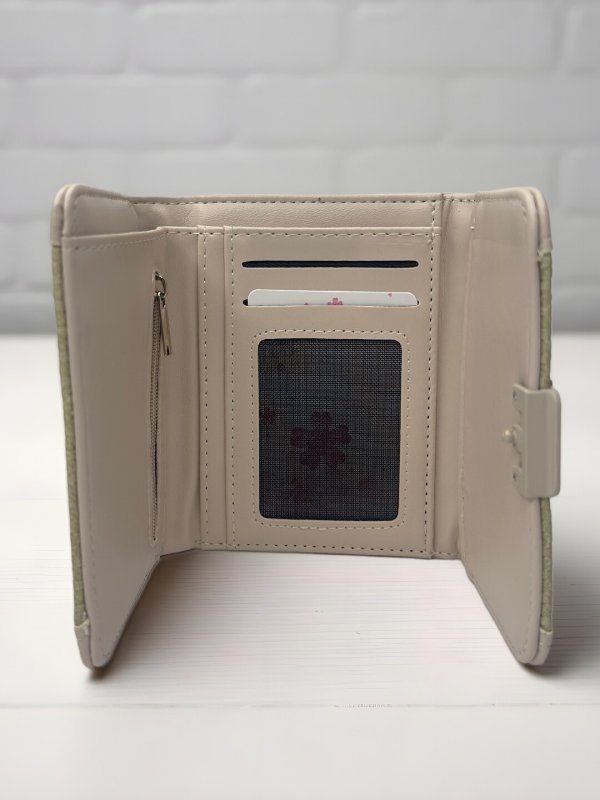 CrossKulture - WeeCrush lightweight small wallet inner view showing zip compartments