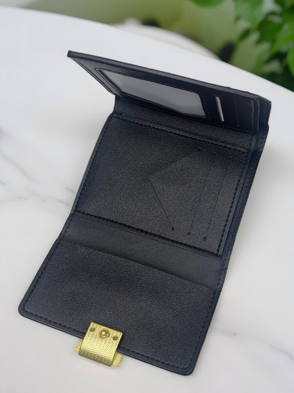 CrossKulture - BittyCrush lightweight small wallet inner view showing zip compartments
