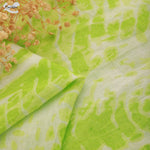 CrossKulture - EvergreenSplash TieDye Cotton Scarf Green fabric detailing view