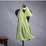 CrossKulture - EvergreenSplash TieDye Cotton Scarf Green mannequin view
