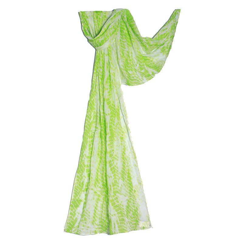 CrossKulture - EvergreenSplash TieDye Cotton Scarf Green