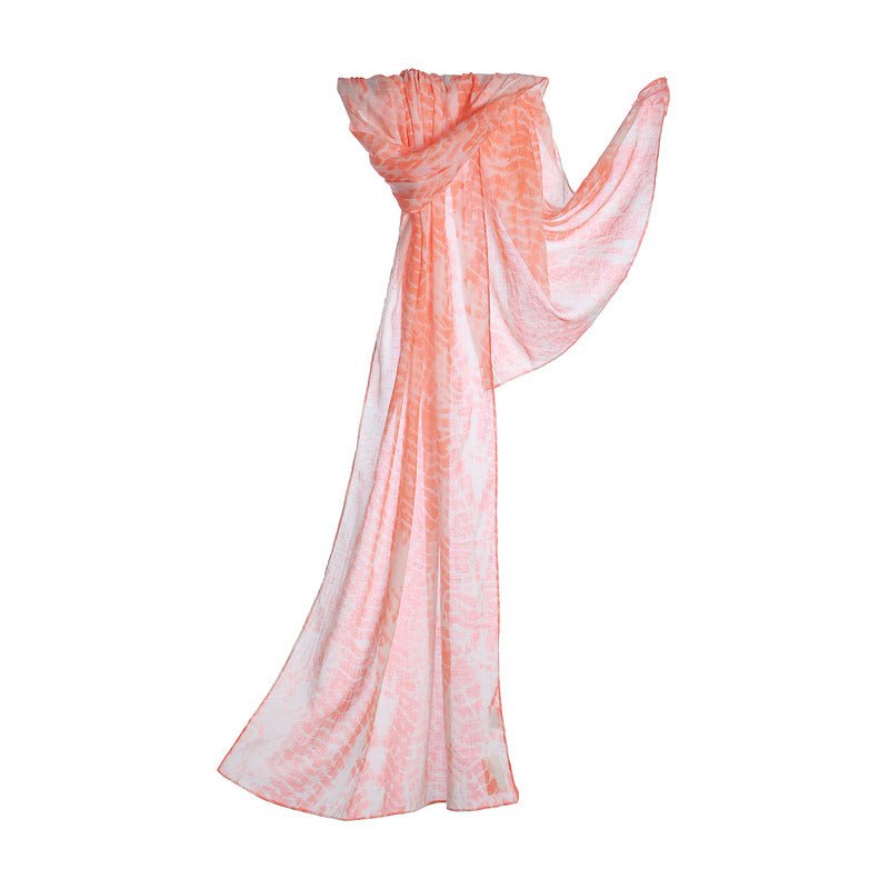 CrossKulture - CoralCraze TieDye Cotton Scarf Orange