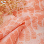CrossKulture - CoralCraze TieDye Cotton Scarf Orange fabric detailing view