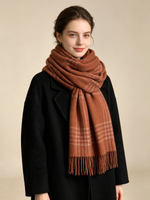 WinterWeave Cashmere Checkered Scarf