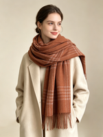 WinterWeave Cashmere Checkered Scarf