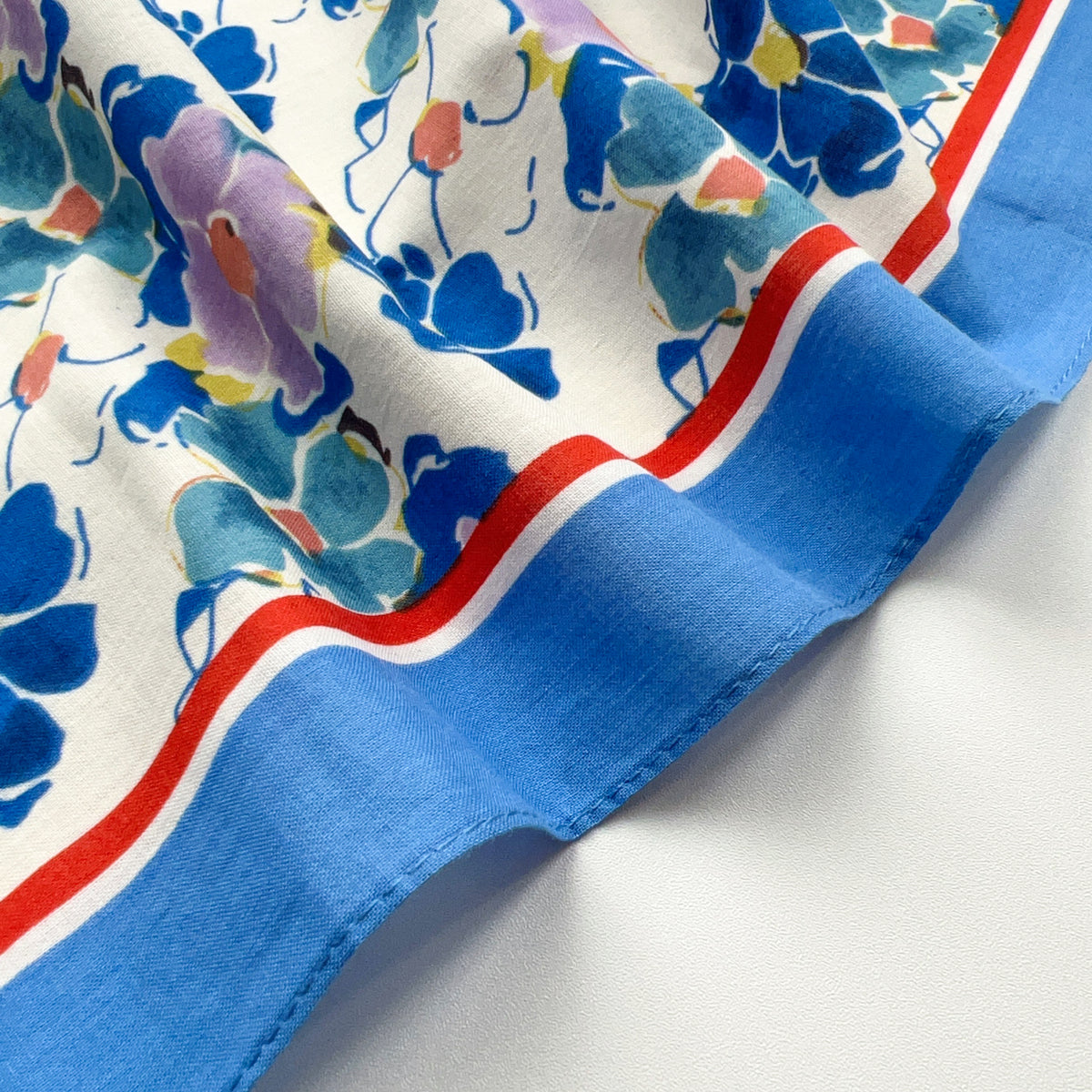 CottonDew Cotton Blue Square Scarf