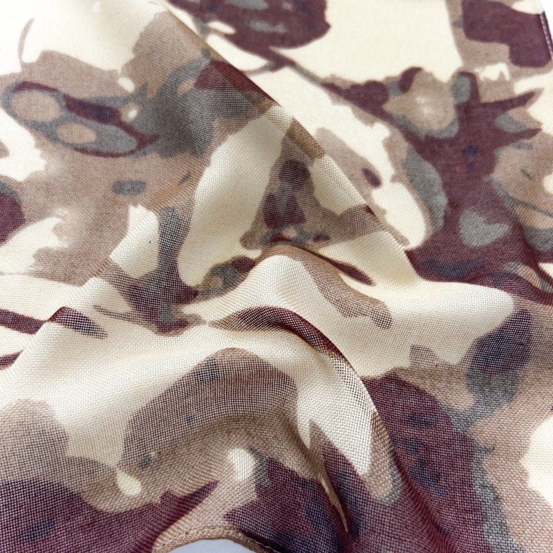 FlowerWhisper Maillard Tassel Square Scarf