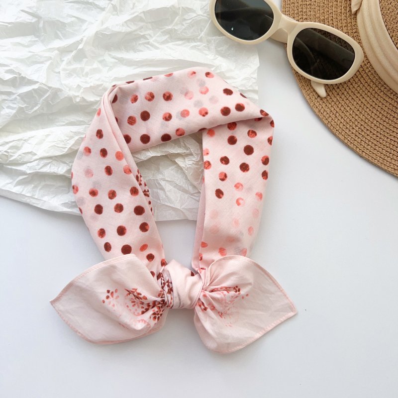 CottonVeil Cotton Pink Square Scarf