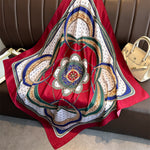 CreativeCircles Satin Twill Scarf Square Red