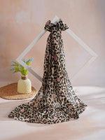 CrossKulture - JungleLove Animal Print Poly Cotton Scarf Brown flare view