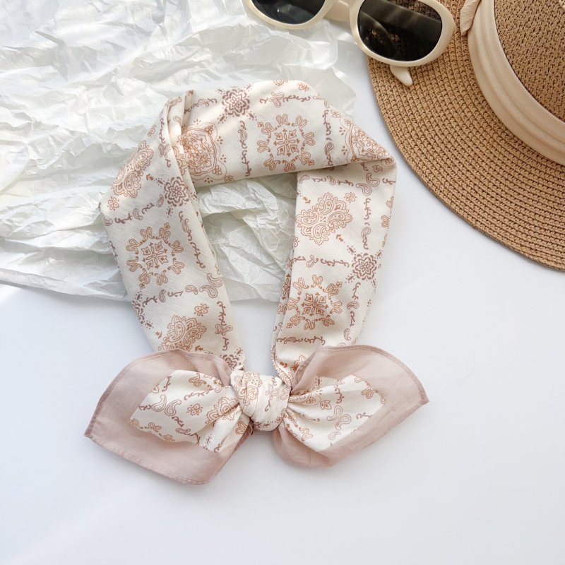 CottonBreeze Cotton Beige Square Scarf