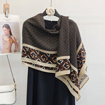 CrossKulture - DarkKnight Viscose Cotton Scarf Cocoa front hanger view