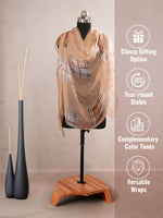 CrossKulture - WhisperFlow Long Chiffon Scarf Brown infographic image