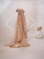 CrossKulture - WhisperFlow Long Chiffon Scarf Brown hanging on object view
