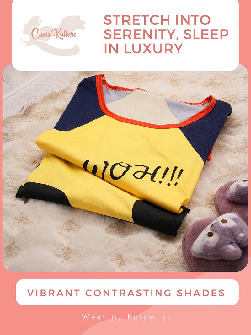 CrossKulture - CartoonSlumber Printed Long Tees infographic image