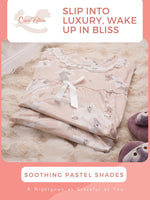 Crosskulture - PeonyPeace Floral Printed Night Gown Peach infographic image