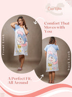 CrossKulture - VividSnooze Printed Long Tees front and back view