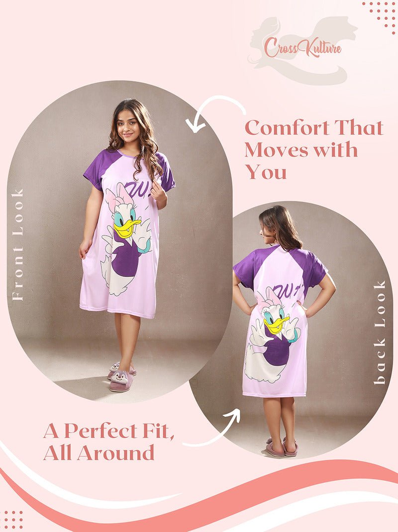 CrossKulture - DreamyDoodles Printed Long Tees front and back view