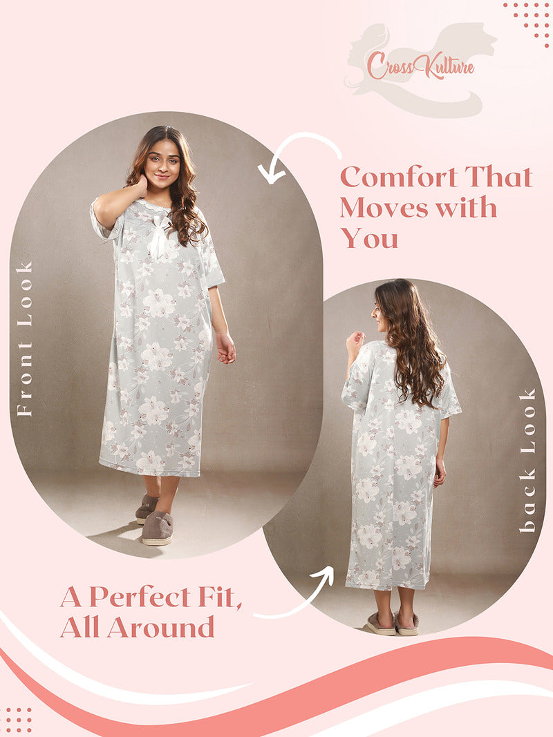 DaisyDreams Floral Printed Night Gown