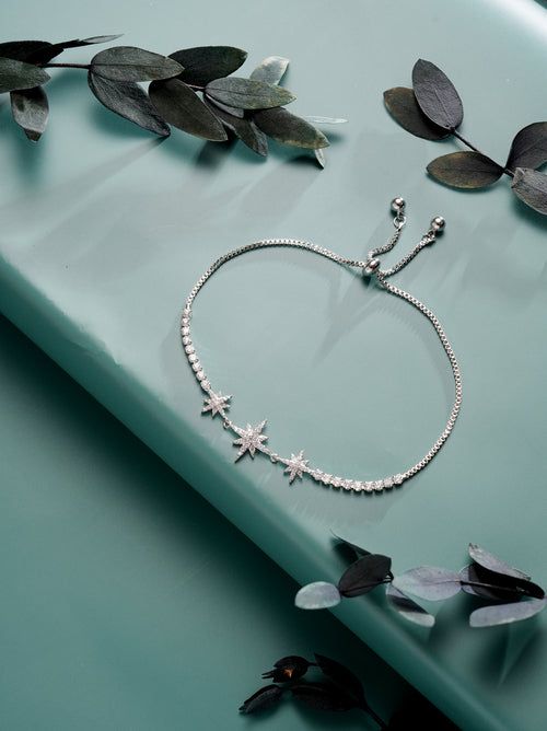 RosyRadiance Chain Bracelet Silver
