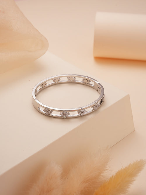 HaloCharm Bangle Bracelet Silver