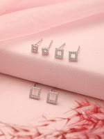 UrbanLustre Ear Stud Combo Silver