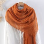 CrossKulture - SandyDusk Tan Crinkled Cotton Scarf hanger view