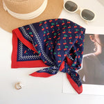 CottonPetal Cotton Blue Square Scarf