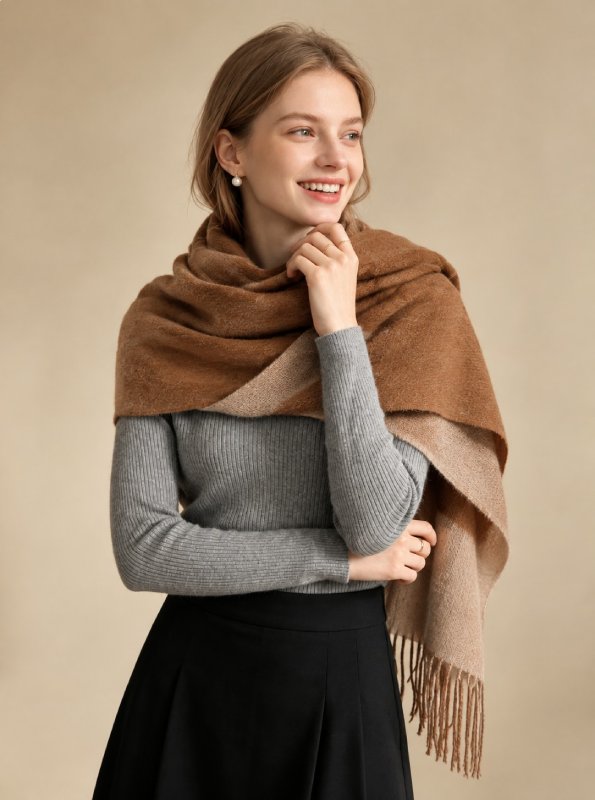 DoubleDrape Reversible Solid Cashmere Scarf