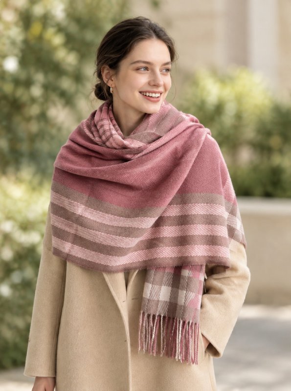WinterCheck Cashmere Checkered Scarf
