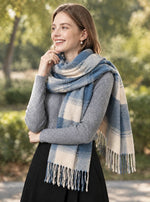 PlaidWeave Cashmere Checkered Scarf